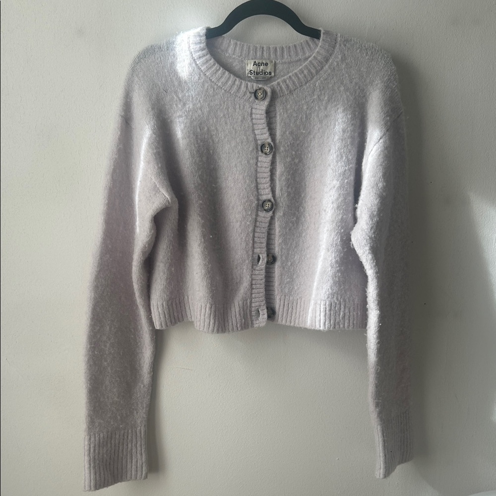 ACNE light blue wool and alpaca Cardigan